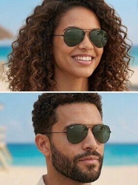 Ray-Ban Aviator Large RB3026 L2821 62mm Black Frame/Green G-15 Sunglasses